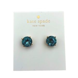 NWT Kate Spade grace blue gem stud earrings